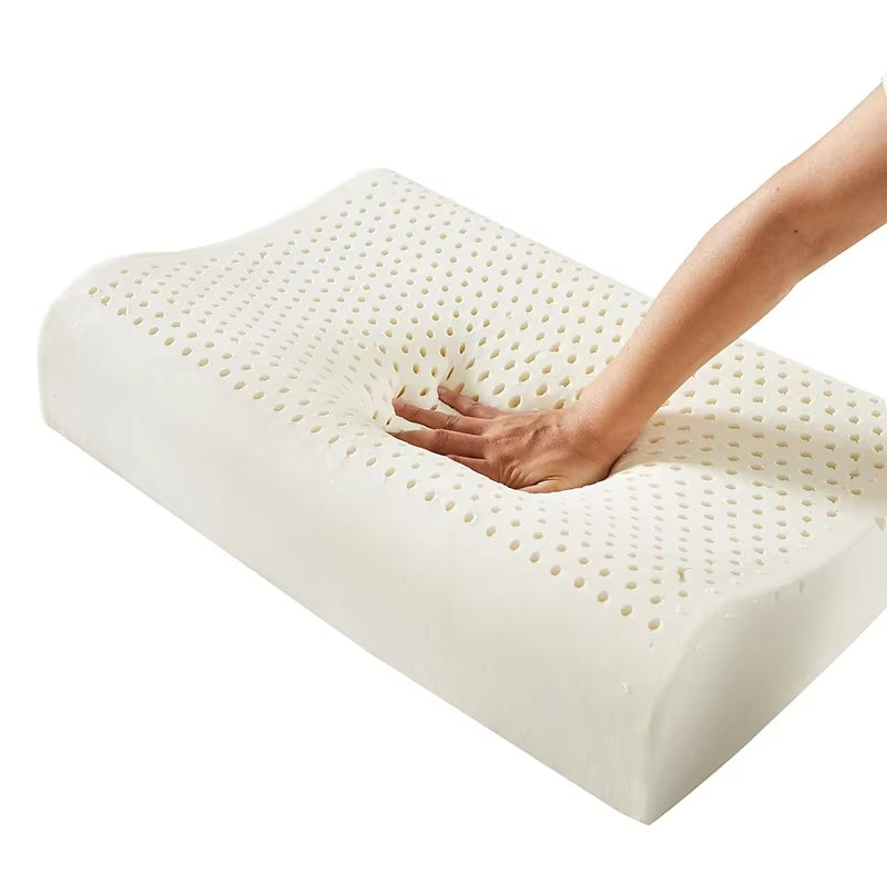 Natural Latex Pillow Core with Pillow Cover Remedial Neck Protect Vertebrae Health Care Orthopedic Pillow Kids 30X50Cm 40X60Cm
