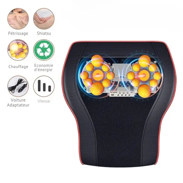 Masseur Électrique Shiatsu Multifonction
Pour les cervicales, le corps, les lombaires et les jambes ! Le complet : Idéal pour une utilisation en voiture ! ÉZANCE
