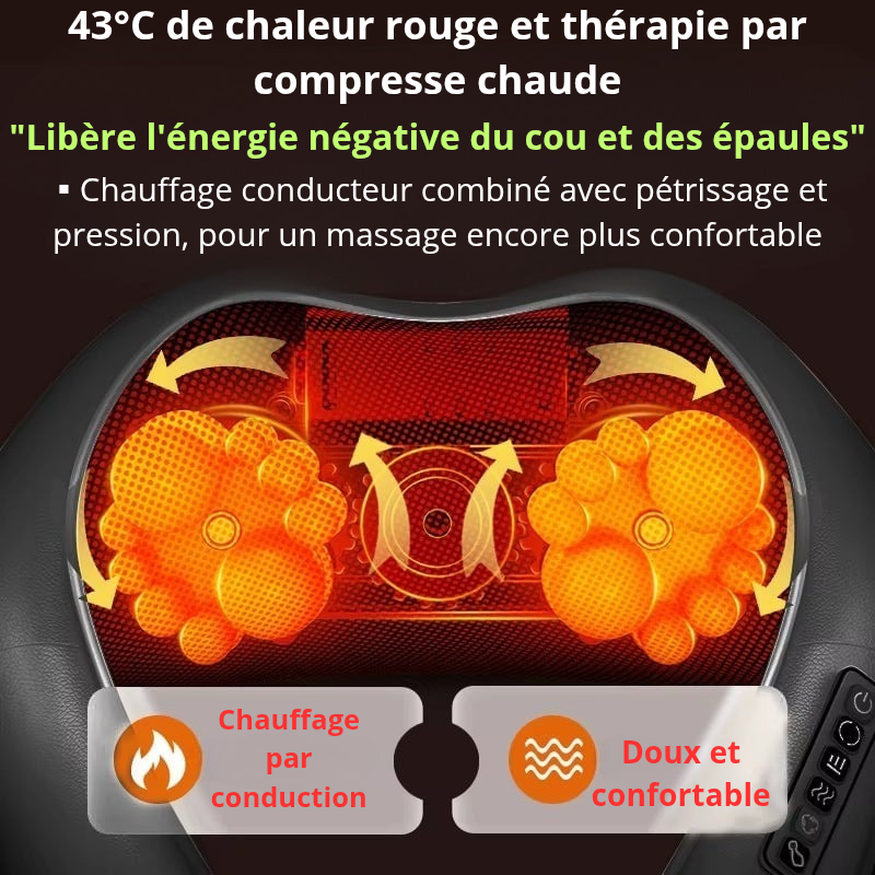 Cet écharpe de massage cervicale vous envelopper de douceur, soulageant vos tensions avec chaleur et technologie avancée. Une évasion sensorielle unique !