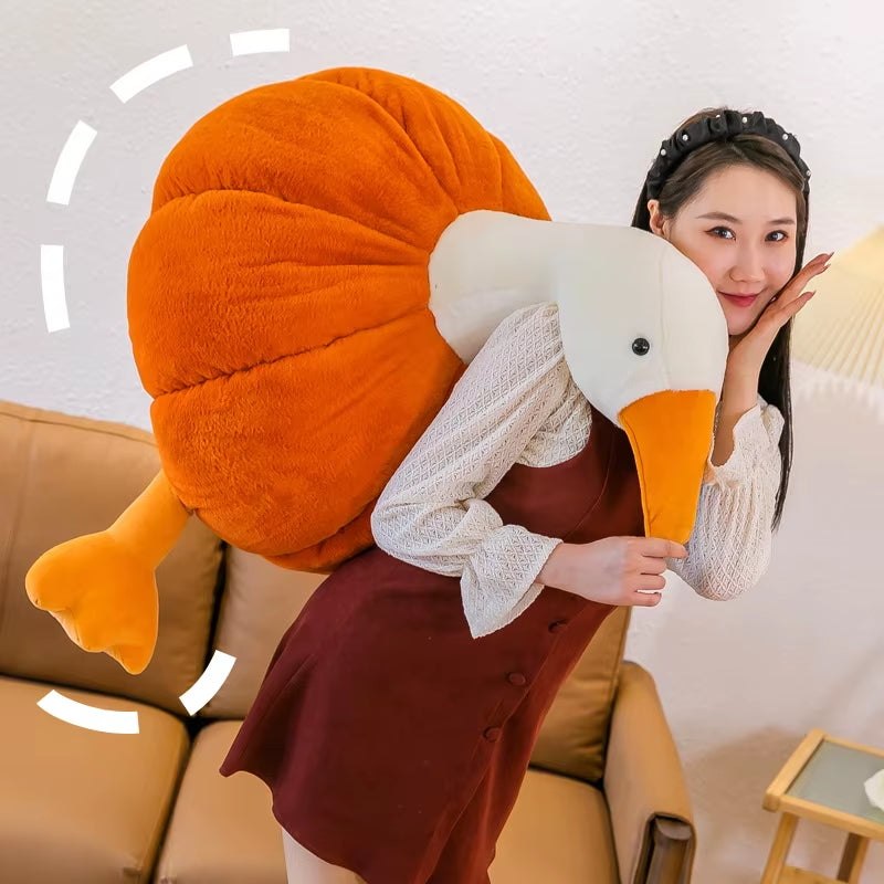 Cute Pumkin Goose Cushions Office Pillows Sofa Cushion Kids Plush Duck Toys Soft Stuffed Dolls Car Seat Chair Coussin Home Decor