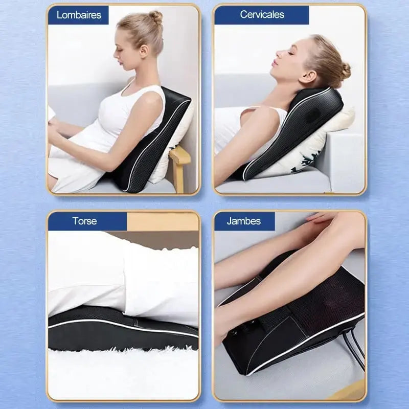 Masseur Électrique Shiatsu Multifonction
Pour les cervicales, le corps, les lombaires et les jambes ! Le complet : Idéal pour une utilisation en voiture ! ÉZANCE