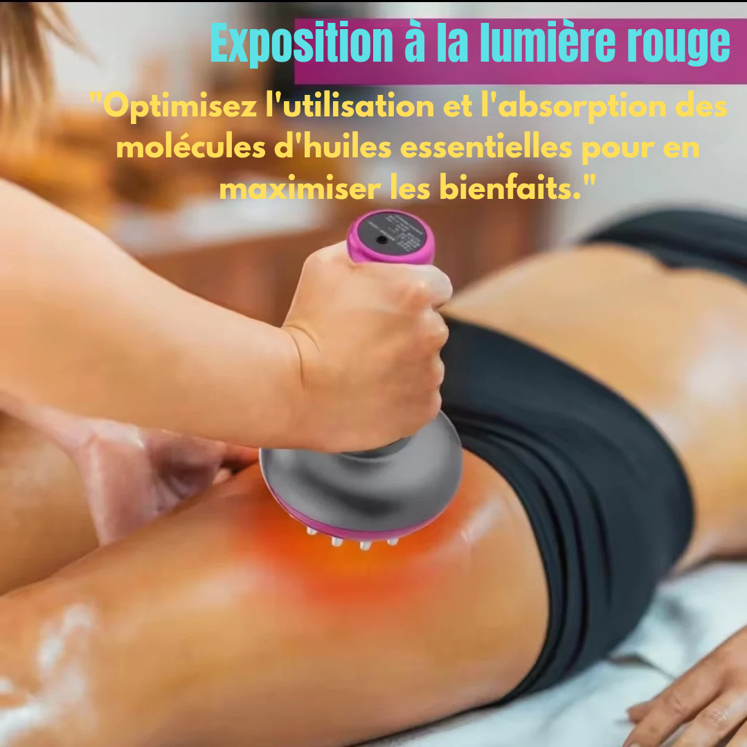 La Smart Meridian Brush, un masseur électrique révolutionnaire combinant GUA-SHA vibrant, micro-courants, compresse chaude et moxibustion thermique. elle stimule les endorphines, favorise le drainage lymphatique, brûle les graisses et Détend les muscles!