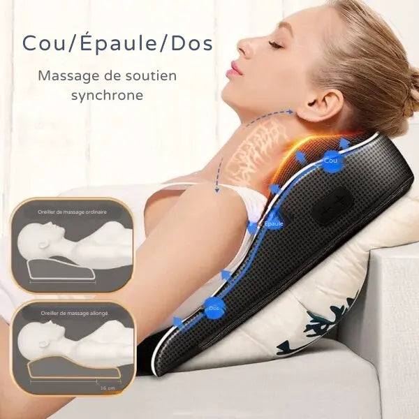 Masseur Électrique Shiatsu Multifonction
Pour les cervicales, le corps, les lombaires et les jambes ! Le complet : Idéal pour une utilisation en voiture ! ÉZANCE