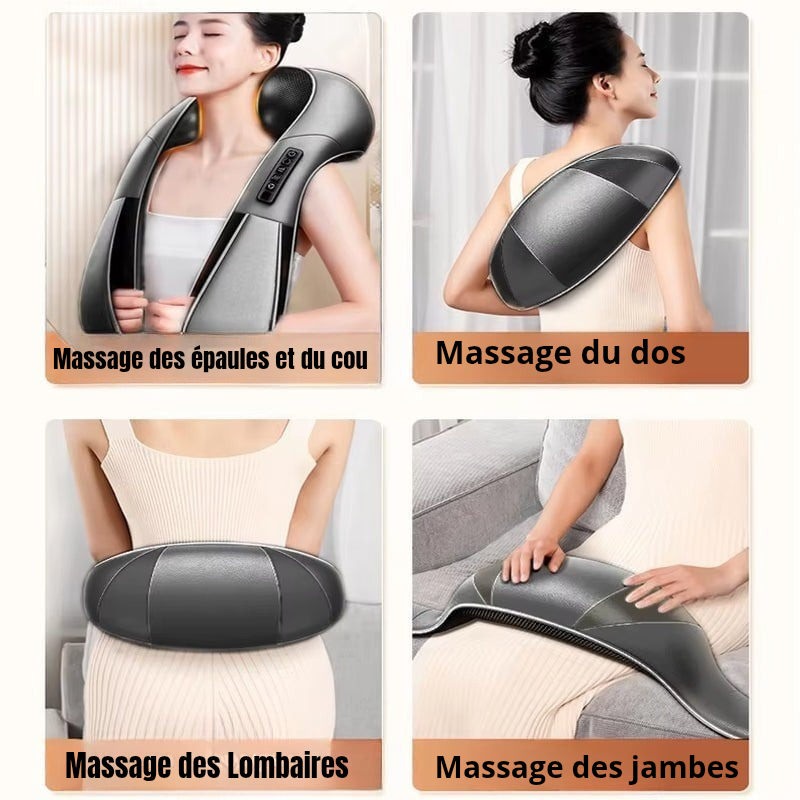 Cet écharpe de massage cervicale vous envelopper de douceur, soulageant vos tensions avec chaleur et technologie avancée. Une évasion sensorielle unique !