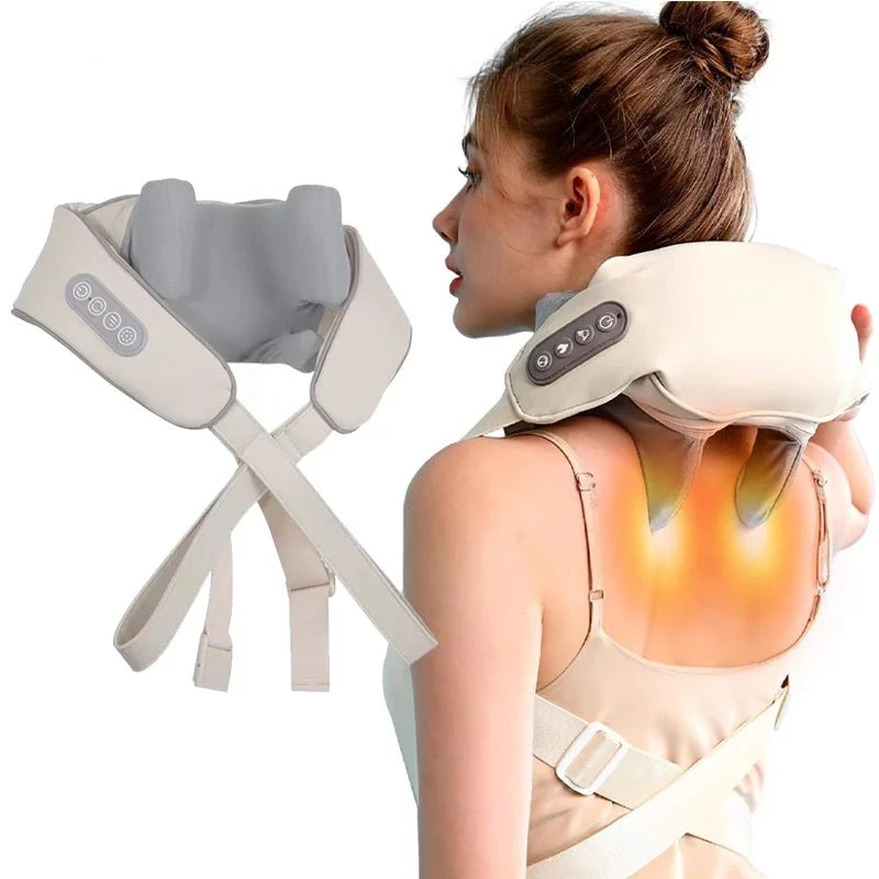 Offrez vous un massage cervicale de pétrissage réaliste, comme si de petites mains massaient vos muscles. Son design ergonomique cible parfaitement les zones tendues pour un soulagement immédiat. Un confort unique, où la technologie rencontre l'efficacité