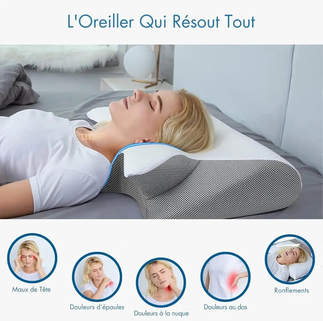 A : PRODUIT STAR : ▪︎ L’Oreiller Papillon, 2 en 1 Orthopédique et Ergonomique, un maintien parfait des cervicales pour un sommeil léger ! Inspiré par la nature et conçu pour votre bien-être ! L’innovations pour votre confort ! ÉZANCE