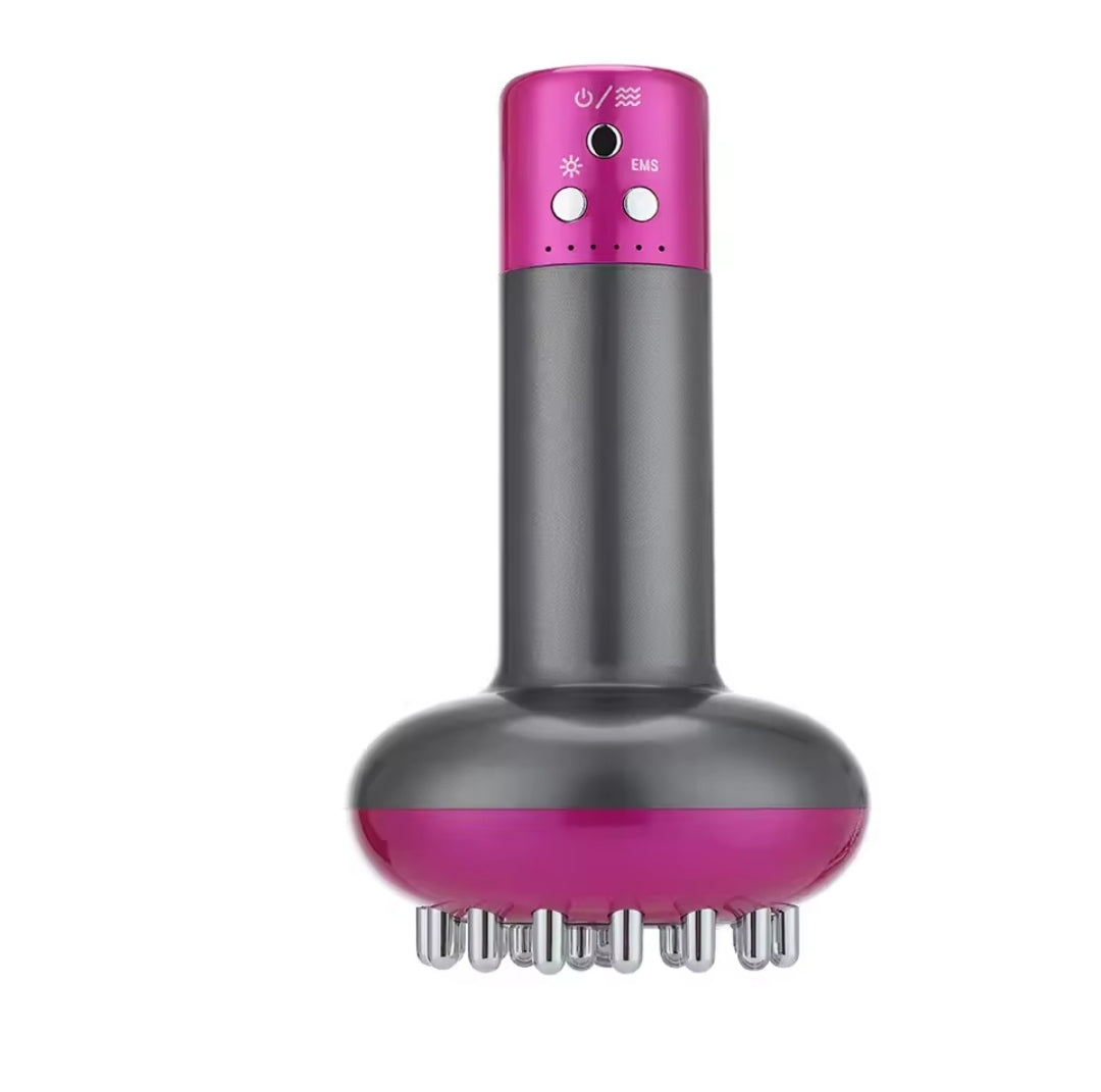 La Smart Meridian Brush, un masseur électrique révolutionnaire combinant GUA-SHA vibrant, micro-courants, compresse chaude et moxibustion thermique. elle stimule les endorphines, favorise le drainage lymphatique, brûle les graisses et Détend les muscles!