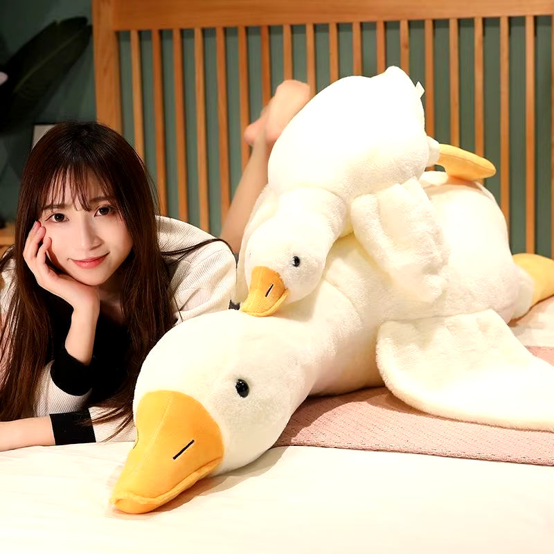Big White Goose Hug Sleeping Pillow Plush Toy Duck Big Goose Doll Bed Pillow