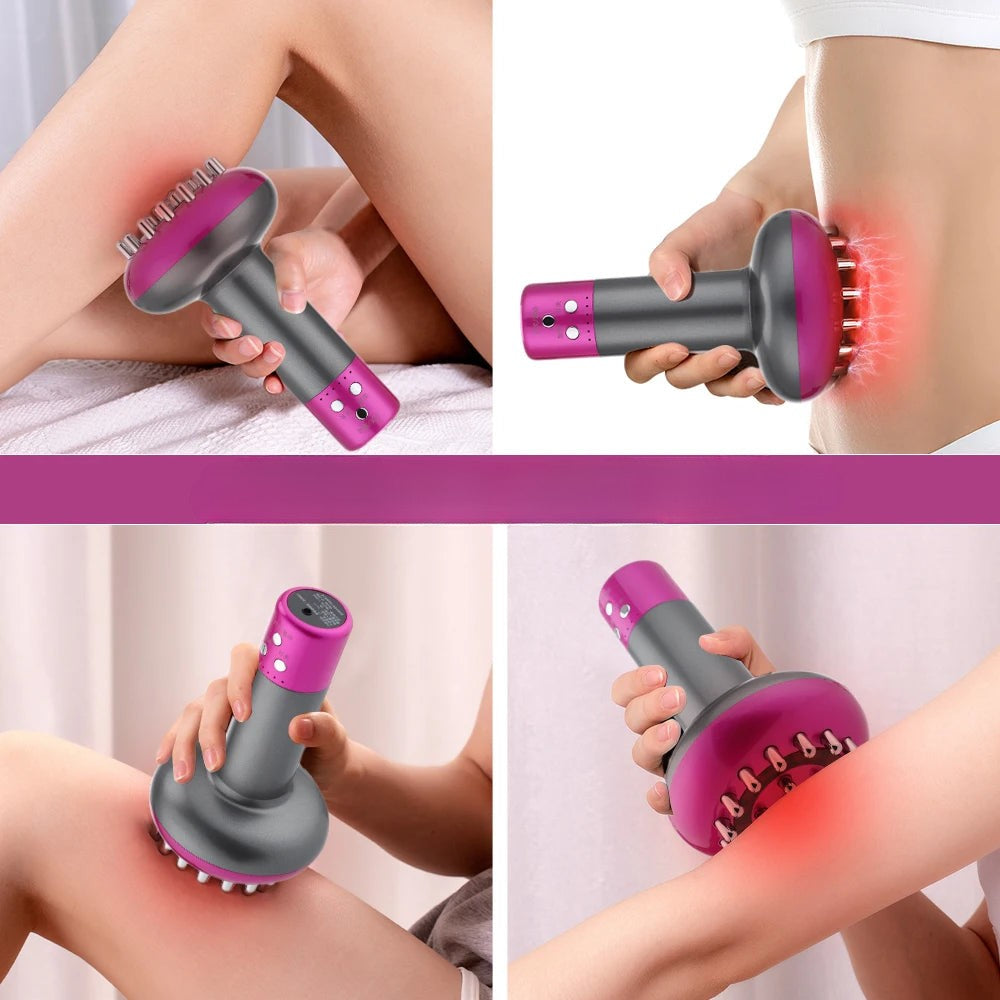 La Smart Meridian Brush, un masseur électrique révolutionnaire combinant GUA-SHA vibrant, micro-courants, compresse chaude et moxibustion thermique. elle stimule les endorphines, favorise le drainage lymphatique, brûle les graisses et Détend les muscles!