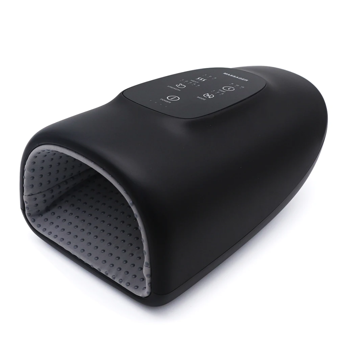le Masseur de main : une solution Novatrice mariant compression d'air et Thermothérapie pour atténuer douleurs, tensions musculaires et inconfort liés à l'arthrite. il stimule les points d'acupression. Il est l’allié professionnel idéal pour vos mains !