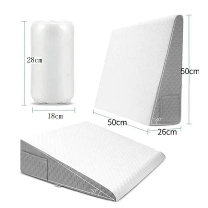 Wedge-Shaped Pillow for Post-Operative Sleep, Acid Reflux, Snoring Relief, Bedside Dorm Office, Triangular Elevated Pillow
