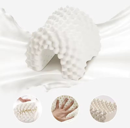 Cet oreiller orthopédique en latex naturel offre un soutien optimal pour la nuque et la colonne vertébrale. Alliant confort et fermeté, il favorise un sommeil réparateur. Écologique et durable, il conserve sa forme et sa résilience pendant des années.